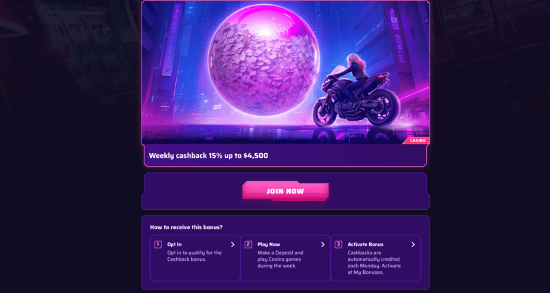 Cashback on losses at Australian online casinos with no wagering