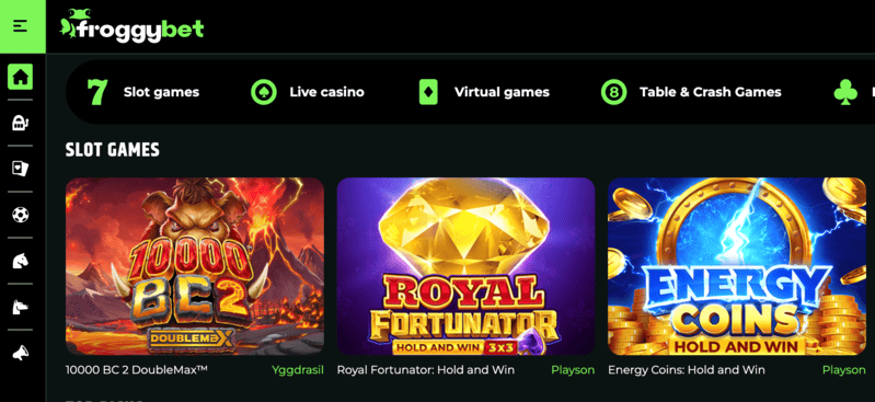 Froggybet slot games