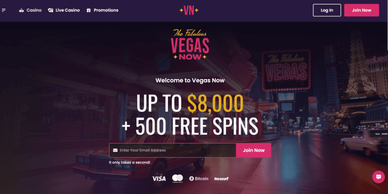 VegasNow Casino – PayID and POLi payment support for Australia